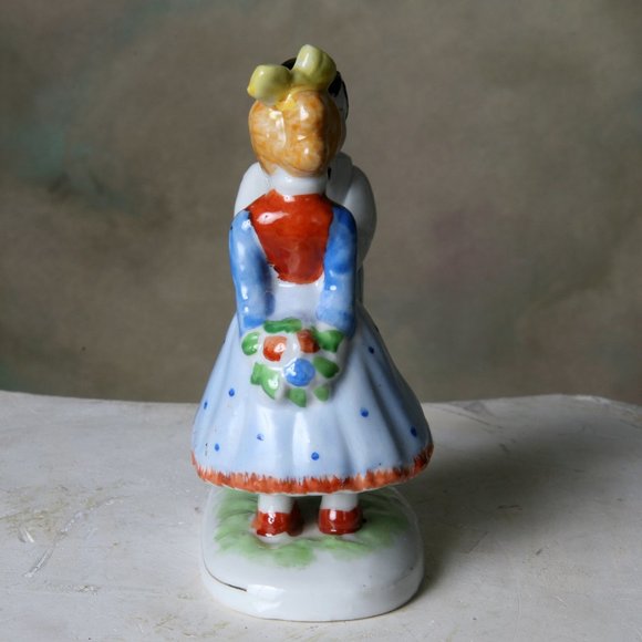 Kissing Statue Boy and Girl Antique Porcelain Pioneer Mdse Co NY 1950 Japan Cute - Picture 2 of 9
